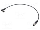 Cablu HARTING 4 pini PUR 0,5m pentru senzori automatizări M12