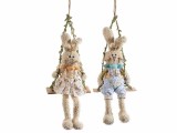 Cumpara ieftin Set 2 figurine Iepurasi Paste textil 18x9x55 cm