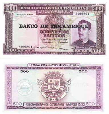 Mozambic 500 Escudos 1961-76 P-118 UNC foto