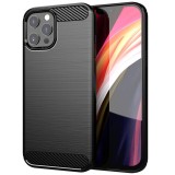 Husa compatibila cu apple iphone 14 pro max tpu carbon, negru