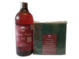 Prep&rsquo;N&rsquo;Shine-Pure Teak Oil &amp;Hand Pad&rsquo;s Medium Abrasive verde, 1000 ml