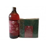 Prep&rsquo;N&rsquo;Shine-Pure Teak Oil &amp;Hand Pad&rsquo;s Medium Abrasive verde, 1000 ml