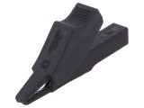 Bornă crocodil 10A 60VDC neagră 58,5mm