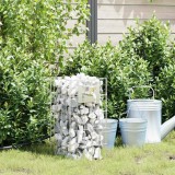 Coloană Gabion cu Punct de Apă 50x25x25 cm Oțel Inoxidabil