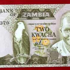 Zambia 2 kwacha 1980 (1988) sign 6 UNC necirculata **