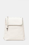 Desigual rucsac HALF HAMPTON ECRU femei, culoarea alb, mic, neted, 25SAKP45
