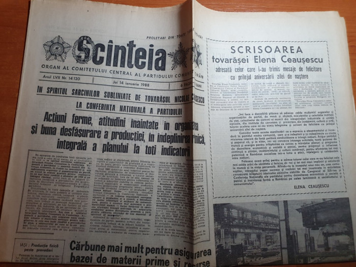 scanteia 14 ianuarie 1988-articol orasul macin, prin comunele din jud. buzau
