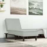 Șezlong vidaXL Gri Deschis Catifea Rabatabil 55x140 cm Multifuncțional Scaun Relaxare/Pat Oaspeți 110kg