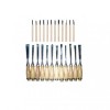 Set 24 Dalti Sculptura Gravura Lemn, Sculeprofionline, 20cm/13cm, Maner Lemn