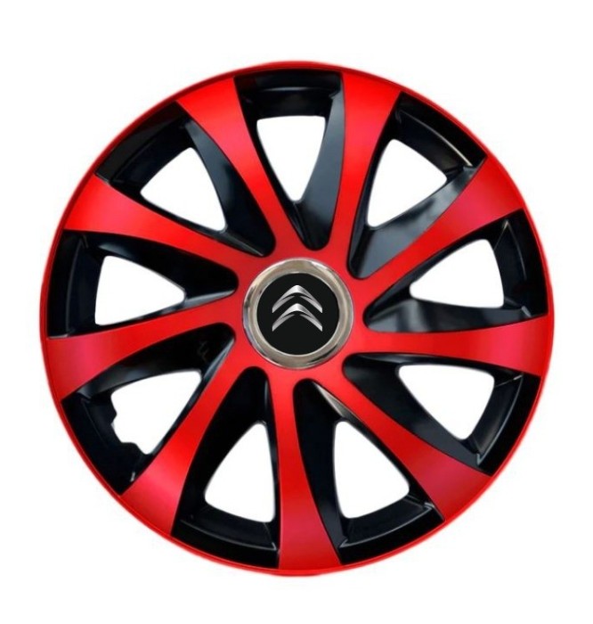 Set 4 capace roti Drift extra red R16 pentru gama Citroen
