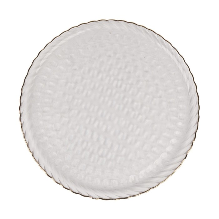 Farfurie intinsa 2NPP102-CGR, sticla, transparent, 26 cm