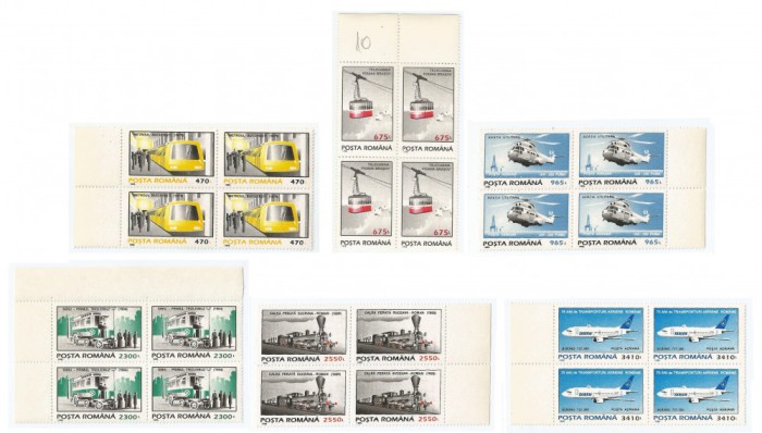 |Romania, LP 1379/1995, Mijloace de transport I (uzuale), bloc 4, MNH