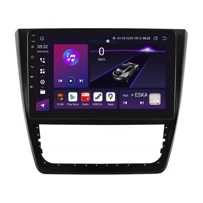 Navigatie Android Dedicata Skoda Yeti (2009-2017), 10Inch, 8Gb Ram, 256Gb Stocare, Carplay