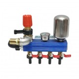 Distribuitor erbicidator cu 4 cai si cu manometru