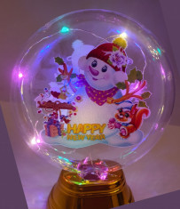Glob cu lumini pentru Craciun, multicolor, 15 cm foto