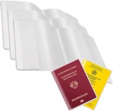 Set de coperti pentru pasaport/carnet Parti, 3 piese, plastic, transparent, 200 x 138 mm