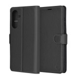 Husa pentru samsung galaxy a56 5g - leather folio - black, Techsuit