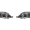 Set faruri tuning CITROEN C3 (FC), 01.2002-12.2010, Taiwan, partea stanga+dreapta, tip bec H1+H1; manual; negru, transparent;