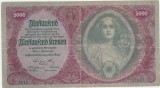 Bancnotă Austria 5000 Kronen 1922 &ndash; seria 1116 07557