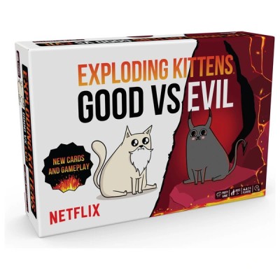 Joc de societate Exploding Kittens BINE vs RAU foto