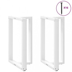 vidaXL Picioare de masă de bar &icirc;n formă de T, 2 buc., alb, 60x35x(90-91) cm, oțel 4013081