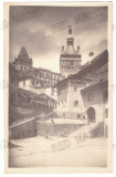 3889 - SIGHISOARA, Mures, Market, Romania - old postcard, real Photo - unused, Necirculata, Fotografie