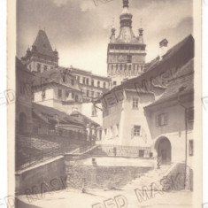 3889 - SIGHISOARA, Mures, Market, Romania - old postcard, real Photo - unused