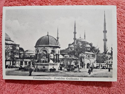 Carte postala, Constantinopole, Fontaine Guillaume II, inceput de secol XX foto