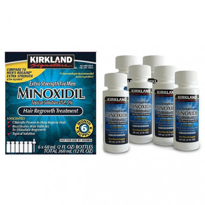 Minoxidil Kirkland 5%, 6 Luni Aplicare, Tratament Pentru Barba/Scalp / Pipeta Inclusa foto