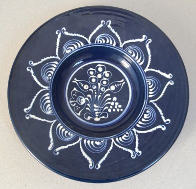 Farfurie de perete ceramica glazurata Saschiz foto