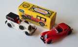 Lot 2 machete vechi de colectie Estetyka: masini de epoca din plastic, Isotta Fraschini 1926 &amp; Bugatti 1930, sc 1:43, fabricate in Polonia in anii &#039;80