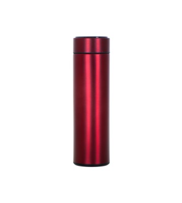 Cana termos smart LED 500ml, visiniu, cu afisaj temperatura foto