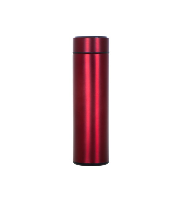 Cana termos smart LED 500ml, visiniu, cu afisaj temperatura