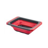 Strecuratoare pliabila din plastic, 39 x 26 x 11.5 cm, cu maner, silicon, gri