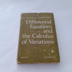 DIFFERENTIAL EQUATIONS AND THE CALCULUS OF VARIATIONS -L. ELSGOLTS RF21/1 foto