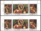 RAS AL KHAIMA 1970 PERSONALITATI FRANCEZE ( 2 serii dt. + ndt.) MNH