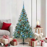 VidaXL Brad de Crăciun artificial cu 150 LED Verde 150 cm PVC și Oțel 3396708