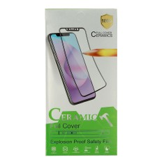 Folie de sticla securizata, tip Ceramica Hard, pentru iPhone 7 Plus 8 Plus, Neagra