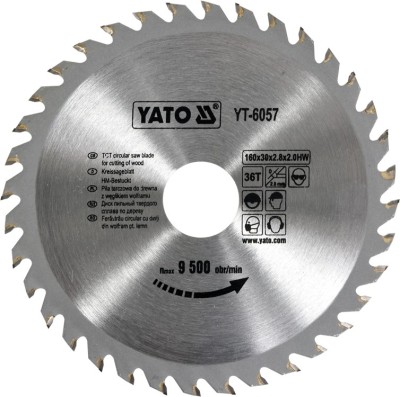 Disc fierastrau wolfram pentru lemn 160 mm x 36T YATO foto