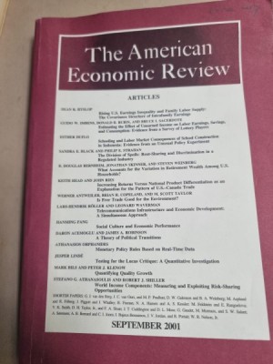 The American Economic Review, september 2001 foto