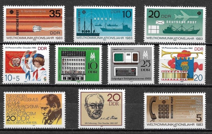 C1938 - lot timbre nestampilate Germania DDR