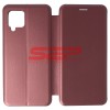 Husa Flip Cover Samsung Galaxy A42 5G, Protectie Integrala, Piele Ecologica, Tip Carte, Culoare Wine