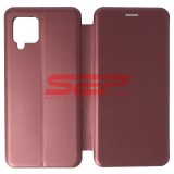 Husa Flip Cover Samsung Galaxy A42 5G, Protectie Integrala, Piele Ecologica, Tip Carte, Culoare Wine