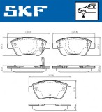 Set placute frana fata SKF VKBP80017A