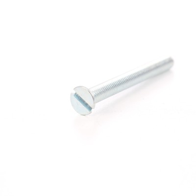 Surub cu cap inecat crestat, otel, zincat alb, M6 x 60 mm foto