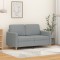 Gossi canapea cu 2 locuri, gri deschis, 120 cm, material textil