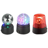 Set PARTY 3 efecte LED glob disco cu oglinzi glob disco girofar Party Light &amp; Sound