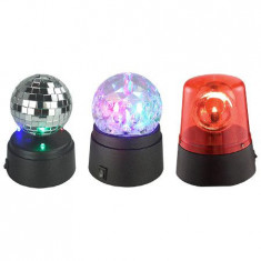 Set PARTY 3 efecte LED glob disco cu oglinzi glob disco girofar Party Light & Sound