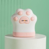 Ruleta Portabila, Ruleta mini pentru Copii, Model Labuta de Pisica, cu Prindere, pentru Masurat Diametrul, 5.5 x 6.5 cm, Banda 1.5m, Roz, Oem