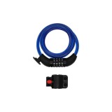 Antifurt Bicicleta Vorel 77845, 10mm x 1200mm, Cablu Otel, Cifru 4 Digiti, Protectie Zgarieturi